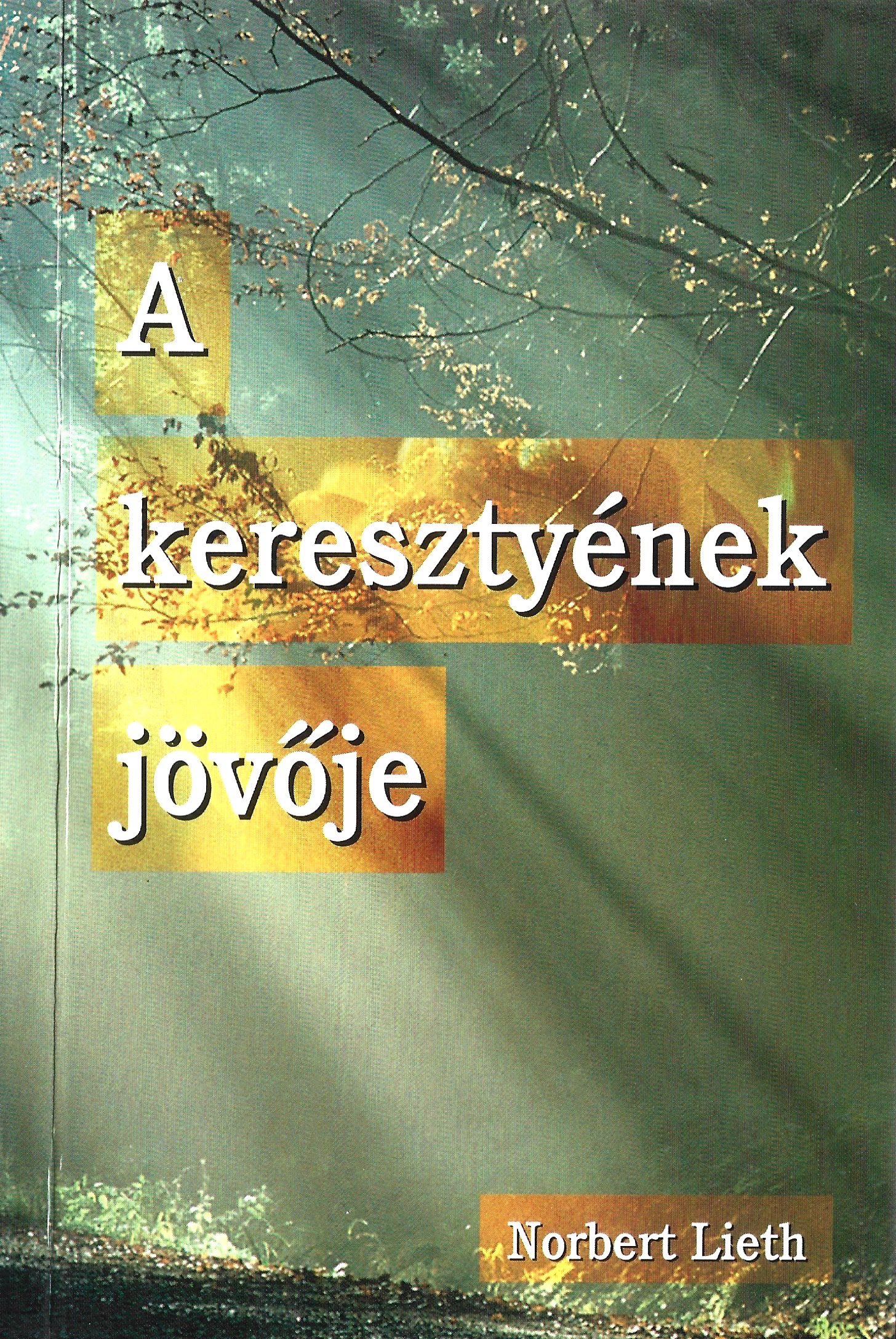 Jézusnak a golgotai kereszten bevégzett megváltói műve folytán a keresztyén ember nem csak jelenlegi, hanem jövőbeni életére vonatkozóan is ígéretet kapott (1Tim 4,8b). E könyv ezt az élő reménységet szeretné szemléltetni velünk. Tartalom: Az újjászületés – A reménység – A várakozás – A halál – A feltámadás – Az elváltozás – Az elragadtatás – A vég – Az ítélet – A Bárány menyegzője – A mennyei Jeruzsálem